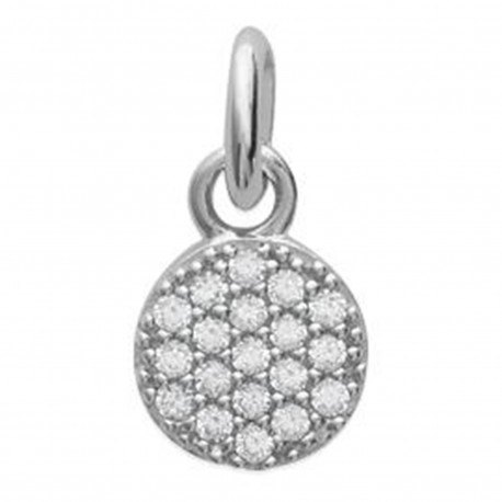 Pendentif en Argent 925 rhodié et Oxydes Zirconium