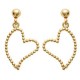 Boucles d'oreilles Coeur Plaqué Or 18 carats