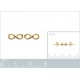 Boucles d'oreilles Infini Plaqué Or 18 carats