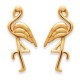 Boucles d'oreilles Cigogne Plaqué Or 18 carats