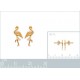 Boucles d'oreilles Cigogne Plaqué Or 18 carats