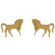 Boucles d'oreilles Cheval Plaqué Or 18 carats