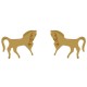 Boucles d'oreilles Cheval Plaqué Or 18 carats