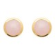 Boucles d'oreilles Plaqué Or 18 carats et Quartz rose
