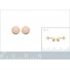 Boucles d'oreilles Plaqué Or 18 carats et Quartz rose