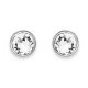 Boucles d'oreilles puce 4mm en Argent 925 et Cristal