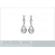 Boucles d'oreilles en Argent 925 rhodié et Oxyde Zirconium