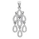 Pendentif en Argent 925 rhodié et Oxydes Zirconium
