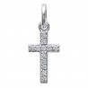Pendentif Croix en Argent 925 rhodié et Oxydes Zirconium