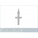 Pendentif Croix en Argent 925 rhodié et Oxydes Zirconium