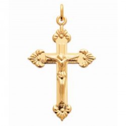 Pendentif Croix Christ Plaqué or 18 carats