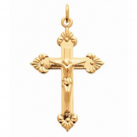 Pendentif Croix Christ Plaqué or 18 carats