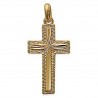 Pendentif Croix moderne Plaqué or 18 carats