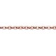 Chaîne de cou maille forçat diamantée Plaqué Or rose 18 carats