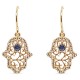Boucles d'oreilles Main de Fatma Plaqué Or 18 carats et Oxydes Zirconium