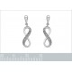 Boucles d'oreilles Infini en Argent 925 rhodié et Oxydes Zirconium