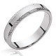 Bague alliance Homme 4mm en Argent 925 rhodié