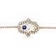 Bracelet Main de Fatma Plaqué Or 18 carats et Oxydes Zirconium