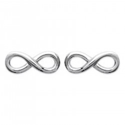 Boucles d'oreilles Infini en Argent 925 rhodié