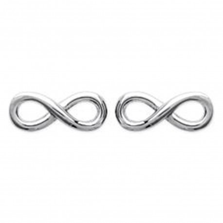 Boucles d'oreilles Infini en Argent 925 rhodié