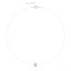 Collier ras de cou fil nylon, Argent 925 et Quartz rose