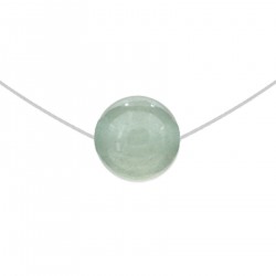 Collier ras de cou fil nylon, Argent 925 et Aventurine