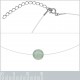 Collier ras de cou fil nylon, Argent 925 et Aventurine