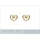 Boucles d'oreilles Coeur Plaqué Or 18 carats et Oxydes Zirconium