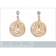 Boucles d'oreilles Allah Plaqué Or 18 carats et Oxydes Zirconium