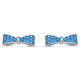 Boucles d'oreilles Noeud Papillon en Argent 925 rhodié et Oxydes Zirconium