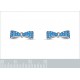 Boucles d'oreilles Noeud Papillon en Argent 925 rhodié et Oxydes Zirconium