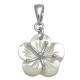Pendentif Fleur en Argent 925 rhodié et Nacre