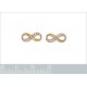 Boucles d'oreilles Infini Plaqué Or 18 carats et Oxydes Zirconium