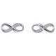 Boucles d'oreilles Infini en Argent 925 rhodié et Oxydes Zirconium