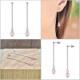 Boucles d'oreilles en Argent 925 rhodié et Quartz rose