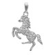 Pendentif Cheval en Argent 925 rhodié et Oxydes Zirconium