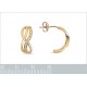 Boucles d'oreilles puces Plaqué Or 18 carats et Oxydes Zirconium