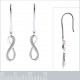 Boucles d'oreilles Infini en Argent 925 rhodié et Oxydes Zirconium