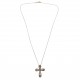Pendentif Croix Plaqué or 18 carats et Oxydes de Zirconium