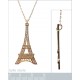 Pendentif Tour Eiffel Plaqué or 18 carats et Oxydes de Zirconium