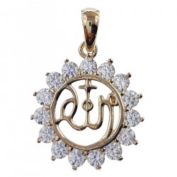 Pendentif Arabe Plaqué or 18 carats et Oxydes de Zirconium