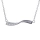 Collier en Argent 925 rhodié et Oxydes Zirconium