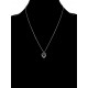 Collier 2 Coeurs en Argent 925 rhodié et Oxydes Zirconium