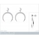 Boucles d'oreilles en Argent 925 rhodié et Oxydes Zirconium