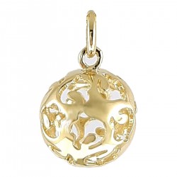 Pendentif Sphère Plaqué or 18 carats