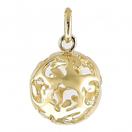 Pendentif Sphère Plaqué or 18 carats