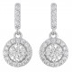 Boucles d'oreilles en Argent 925 rhodié et Oxydes Zirconium