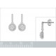 Boucles d'oreilles en Argent 925 rhodié et Oxydes Zirconium