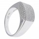 Bague en Argent 925 rhodié et Oxydes Zirconium