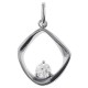 Pendentif en Argent 925 rhodié et Oxyde Zirconium